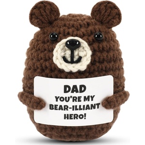 Oso <span class=keywords><strong>de</strong></span> Ganchillo Emocional Hecho a Mano, Mini Oso <span class=keywords><strong>de</strong></span> Ganchillo, Regalos para Papá <span class=keywords><strong>de</strong></span> la Parte <span class=keywords><strong>de</strong></span> su Hija o Hijo, Animales <span class=keywords><strong>de</strong></span> Ganchillo Positivos, Regalos <span class=keywords><strong>de</strong></span> Pascua, Regalos <span class=keywords><strong>de</strong></span> Cumpleaños para el Día del Padre - Product Image 1