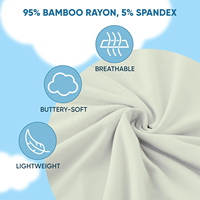 Couverture pour bébé en bambou biologique naturel, douce, personnalisée, pour nouveau-né, confortable, en bambou et élasthanne