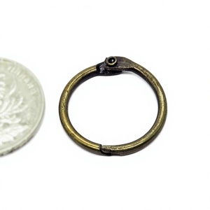 YIWANG Anillos de carpeta de hojas sueltas de 0,75 pulgadas Anillos de libro de bronce para tarjetas flash Tarjetas de índice - Product Image 1