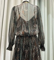 Robe longue en soie 2026, nouvelle collection automne, mode créateur, soirée, col nœud, imprimé floral vintage, taille élastique, longue robe maxi pour femme