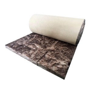 Manta aislante de fibra de vidrio Ecobrown, <span class=keywords><strong>aislamiento</strong></span> térmico y acústico para techos comerciales, rollo de lana de vidrio, cara Kraft - Product Image 2