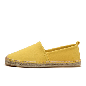 <span class=keywords><strong>Alpargatas</strong></span> de Lona Amarilla Premium para <span class=keywords><strong>Mujer</strong></span>, Transpirables, Ligeras, Tejidas en Yute, Antideslizantes, Mocasines de Verano - Product Image 2