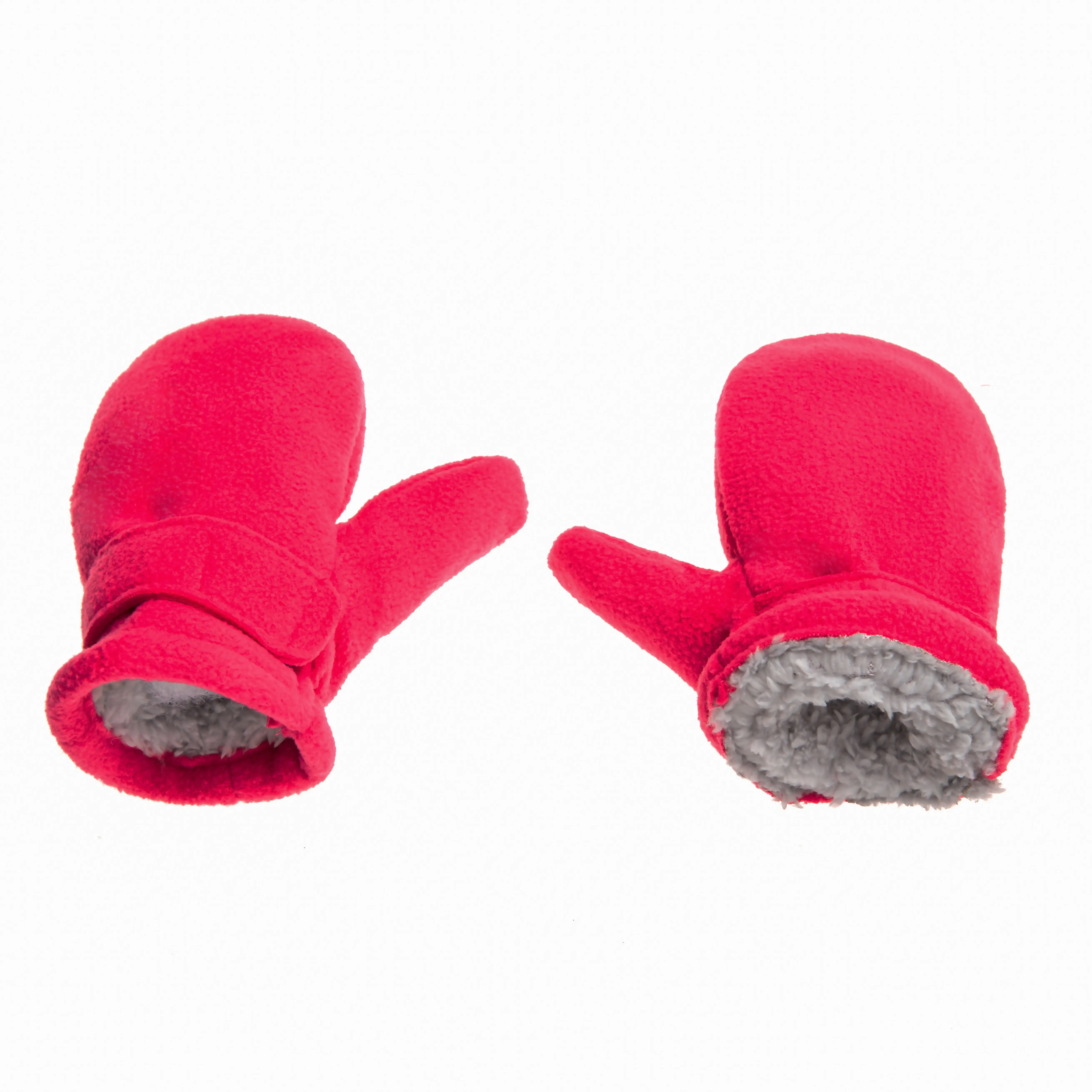 Guanti di pelliccia di neve guanti per bambini bambini bambini Sherpa foderato di vendite calde ragazzo ragazza in Stock guanto di fabbrica 9 colori guanti invernali