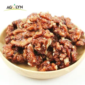 Original Sweet Amber sugar coated Walnuts Healthy and Delicious Bulk Packaging Food Walnut Kernel