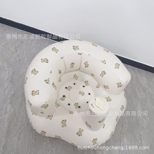 Baby Inflatable Sitting <b>Chair</b> <b>Round</b> Simple Bear Design For Outdoor Garden Use Plastic Material Foldable - Product Image 1
