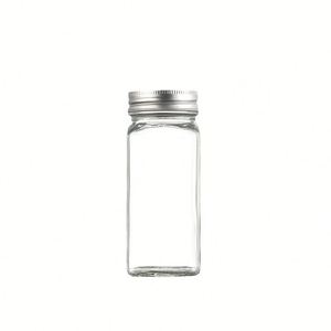 Wholesale 24 Pack 4oz Glass <b>Spice</b> <b>Jar</b> with Bamboo Lids Labels Airtight Square Seasoning <b>Jars</b> for <b>Spice</b> Pantry - Product Image 5