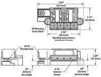 Boîtier de distribution compact pour fusibles à lame 4 voies avec couvercle