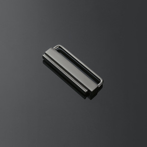 Hebilla de cinturón metálica de doble punta, 50 mm de diámetro interior, plateada y negra, accesorio de bricolaje - Product Image 2