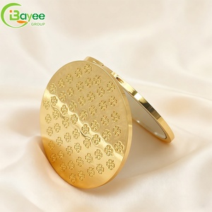 Foldable Round Dual-sided Design Lightweight & portable Metal Pocket makeup <b>mirror</b> factory custom compact <b>mirror</b> - Product Image 4