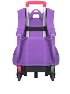 Nouveau 3D dessin animé cuir Nylon tissu trois pièces pull-rod cartable élèves du primaire sac à déjeuner pour enfants stock d'usine - Product Image 5