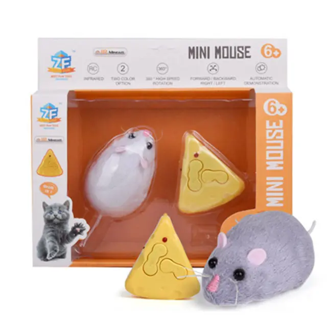 Cute Style Electric Cat Toys Simulated Mice Toys Cheese Remote Control Toy For Cat