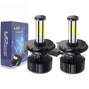 หลอดไฟหน้า LED 360องศา6ด้าน H1 H3 H4 H11 9005 HB3 9006หลอดไฟหน้ารถแบบ HB4 12V ชิปซังข้าวกับพัดลมสำหรับรถยนต์ - Product Image 1