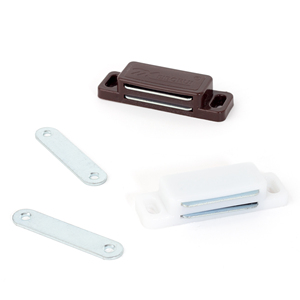 Loquet magnétique en plastique pour <span class=keywords><strong>porte</strong></span>, <span class=keywords><strong>aimant</strong></span> puissant, blanc et marron, pour la <span class=keywords><strong>fermeture</strong></span> des portes de meubles, armoires, placards et penderies - Product Image 4