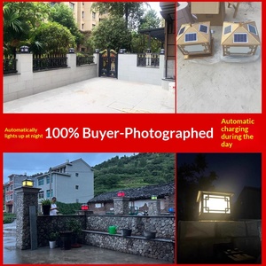 Lampada a Pilastro Solare in Alluminio <span class=keywords><strong>per</strong></span> <span class=keywords><strong>Esterni</strong></span> IP65 Impermeabile, LED da Giardino con Telecomando e Dimmerabile - Product Image 4