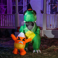 Offre Spéciale Orange Vert Blow Ups Yard Décoration Grand Extérieur Halloween vacances Gonflable Citrouille Dinosaure pour la Fête