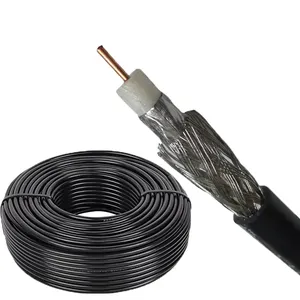 Hoge Kwaliteit Zwarte Compressie F Connector Rg6 Coaxiale Kabel