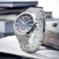 Reloj Cronógrafo Automático de Acero Inoxidable con Movimiento Japonés y Diseño de Logotipo Personalizado para Hombre