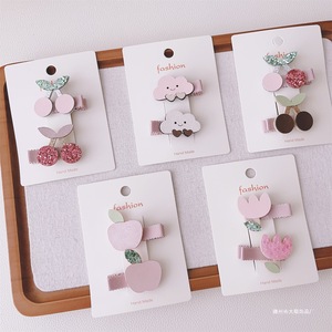Accessoires pour cheveux d'enfants : Pinces <span class=keywords><strong>à</strong></span> cheveux nuage mignonnes, accessoires de festival pour filles, pinces plates en tissu <span class=keywords><strong>à</strong></span> couverture intégrale type <span class=keywords><strong>bec</strong></span> de canard - Product Image 1