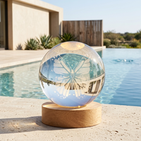 Veilleuse tactile rechargeable, Ornement lumineux, Cadeau d'anniversaire pour filles, Lampe boule de cristal à intensité variable, design de niche Tanabata, design raffiné