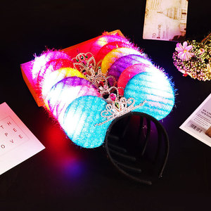 Light Up Minnie <b>Mouse</b> Headband Heart Shape Flashing LED Hair Accessory For Children Christmas Party Decorations - Product Image 1