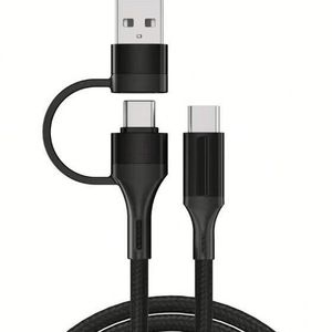 USB a Male to 2 Type-c Male Splitter Data Sync <b>Cable</b> USB 2.0 a Male to Double Usb Type c Y Splitter Power <b>Cable</b> - Product Image 1
