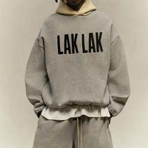 100% coton vierge épais polaire poids lourd surdimensionné impression personnalisée Logo hommes sweats à capuche et sweat-shirts - Product Image 1