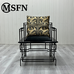 धातु फ्रेम कढ़ाई कपड़ा गीत कुर्सी पेटेंट आधुनिक फर्नीचर संग्रहालय कार्यालय लिविंग रूम कस्टम डिजाइन कारखाने प्रत्यक्ष आपूर्ति - Product Image 2