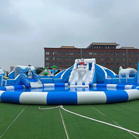 Toboggans gonflables géants pour parc aquatique d'amusement avec piscine Toboggans gonflables à vendre