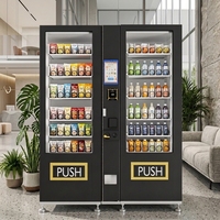 Máquina Expendedora de Adhesivos Popular LERKE, Máquina Expendedora de Bebidas y Aperitivos con Pantalla Táctil de 10.1 Pulgadas