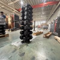 Vente en gros usine : Équipement de fitness et de gym, support rond à 8 niveaux pour haltères hexagonaux