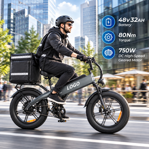 Vélo électrique à gros pneus D32 750W 48V 32Ah, vélo cargo avec batterie intégrée et frein à disque - Product Image 1