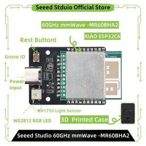 Seeed Studio MR60BHA2 ESPhome Development Board Sensor Gelombang Milimeter 60GHz untuk Asisten Rumah Deteksi Detak Jantung Bertenaga XIAO - Product Image 3