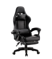 Chaise de jeu en cuir PU noire et rouge pour gamer, chaise de bureau ergonomique, vente en gros à prix réduit