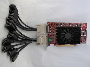 VHDCI 7812D 2G DDR5 PCI ATI 12-Screen เอาท์พุท12-DVI ระบายความร้อนด้วยพัดลมเดสก์ท็อปการ์ดกราฟิกการ์ดหลายหน้าจอ - Product Image 4
