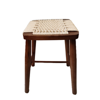 Tabouret de cuisine en bois en corde rembourrée populaire, chaise de Bar, tabouret de comptoir