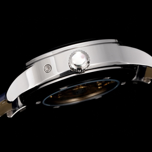 Relojes de Lujo para Hombre, 37.5 mm, Caja de Metal Color Oro Blanco, Esfera Azul, Estilo Piloto, Hora de Viaje <span class=keywords><strong>GMT</strong></span> 7234, Reloj Mecánico Automático - Product Image 5