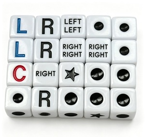 Dadi LRC <span class=keywords><strong>Sinistra</strong></span>-Destra-<span class=keywords><strong>Centro</strong></span> - Dadi a Sei Lati per Giochi da Tavolo e Intrattenimento - Accessorio per Feste, Bar e Giochi <span class=keywords><strong>di</strong></span> Intrattenimento - Product Image 3