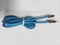 Câble de charge USB Micro-USB en vrac, 1 m, bleu, style bouteille, 4 conducteurs en cuivre et aluminium, PVC, charge rapide pour écouteurs et appareil photo
