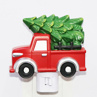Veilleuse LED pour véhicule en forme de sapin de Noël, en ABS et verre, sans danger pour les enfants, décoration de salon, cadeau personnalisé pour voiture, vente en gros