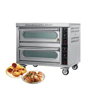Industrial hot sale single desk double tray electric bakery oven with knob temperature control pizza oven