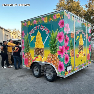 DOT CE Square Galvanized Chassis Fully Equipped Juice Kitchen For Beverage Hot Dog Fast Food <b>Concession</b> <b>Trailer</b> - Product Image 2