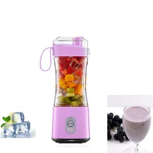 OEM ODM 380ml portable juicer blender 6 blades juice extractor type c usb recharge citrus juicer fitness travel fruit juicer