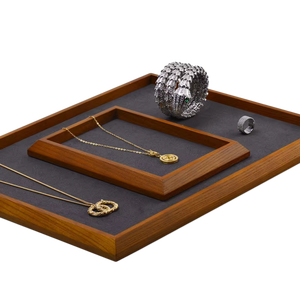 [Fanxi] Nouveau Plateau <span class=keywords><strong>à</strong></span> Bijoux en Bois Massif Rétro avec Rainures, Présentoir Modèle SM12101 Nanchang - Product Image 6