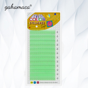 Gahamaca 3D Neon màu sắc thay đổi lông mi mở rộng phát sáng tối cổ điển huỳnh quang lông mi 0.07mm OEM cho tùy chỉnh - Product Image 3