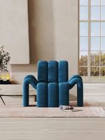 Chaise de canapé simple Chaise longue décontractée en forme d'araignée en tissu de velours de lait contemporain pour la maison, le bureau et le salon