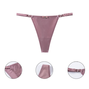 Mutandine a corda elastica senza cuciture basse e senza cuciture basse perizoma biancheria intima da donna perizoma da donna - Product Image 6