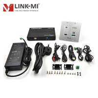 Kit Pelat Dinding HDMI Extender dengan Input USB C 4K60Hz, Transmisi 4K 100m dengan KVM IR RS232 Audio
