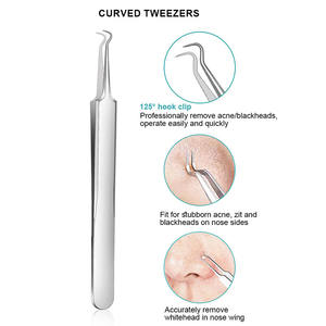 Kit de pincettes <span class=keywords><strong>pour</strong></span> dissolvant de points noirs incurvé <span class=keywords><strong>pour</strong></span> le visage - Product Image 3