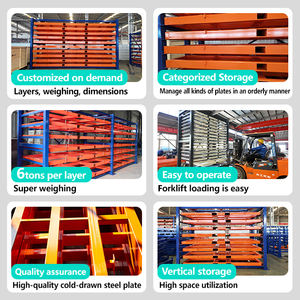 Étagères en tôle métallique à commande manuelle robuste sur mesure, rayonnages de stockage de palettes à entrée directe, rayonnages empilables et étagères fabriqués en usine - Product Image 3