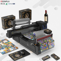 Impresora plana de inyección de tinta UV de grado empresarial 6090 XP600 con soporte para tubos de huevos y detección automática de altura para